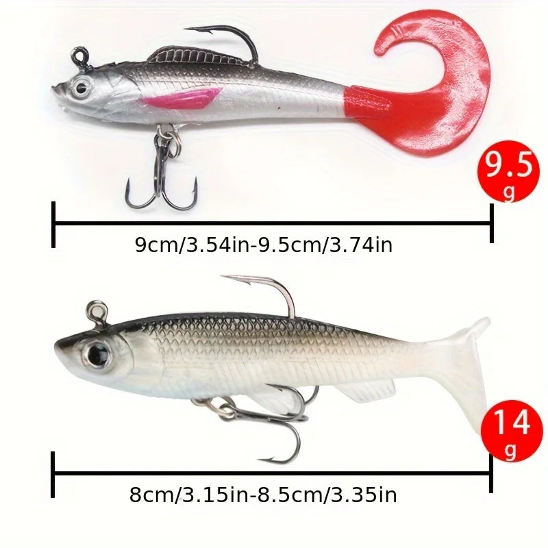 10 Leurres De Pêche En PVC Avec Hameçon — photo 3