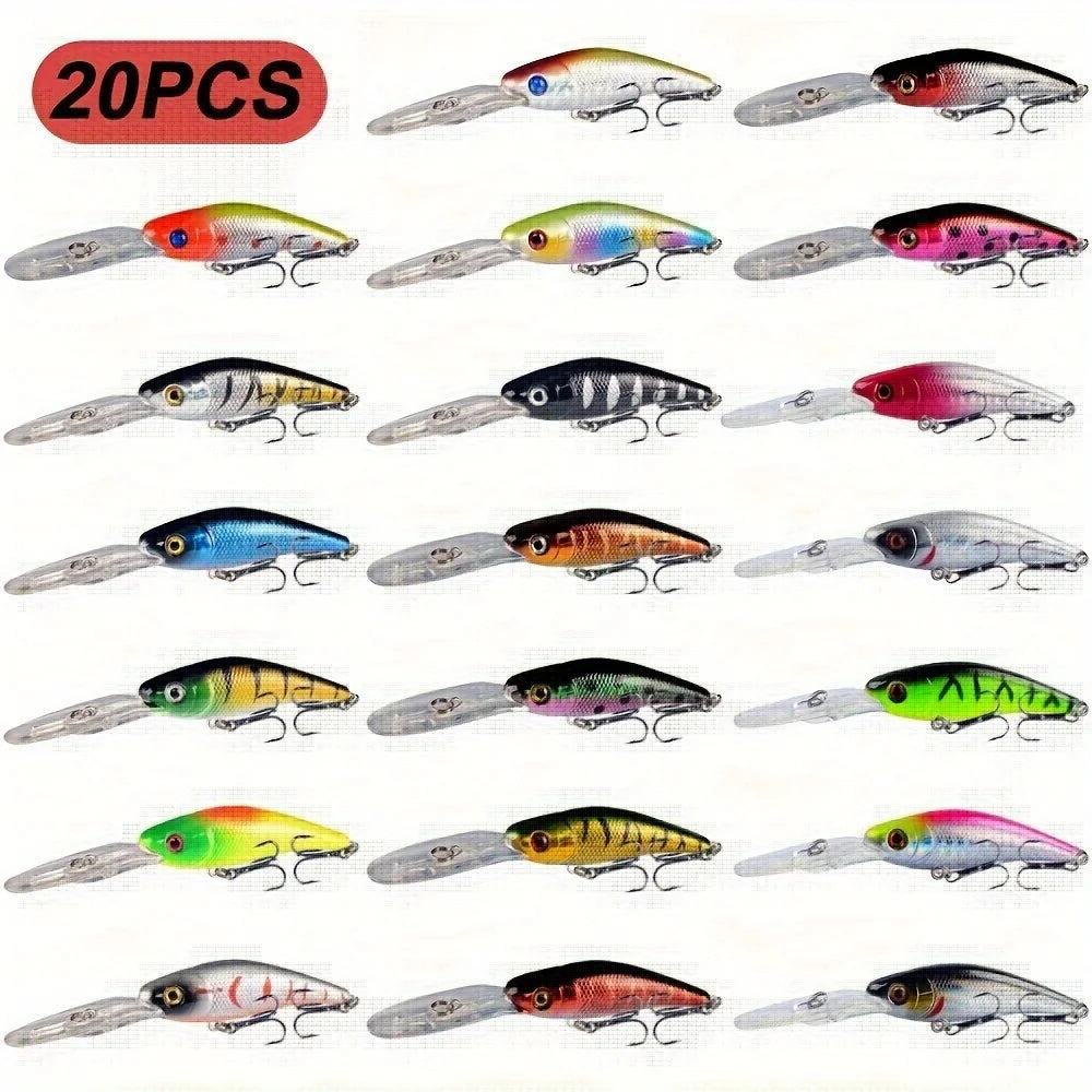 20 Leurres De Pêche Minnow Réalistes — photo 2