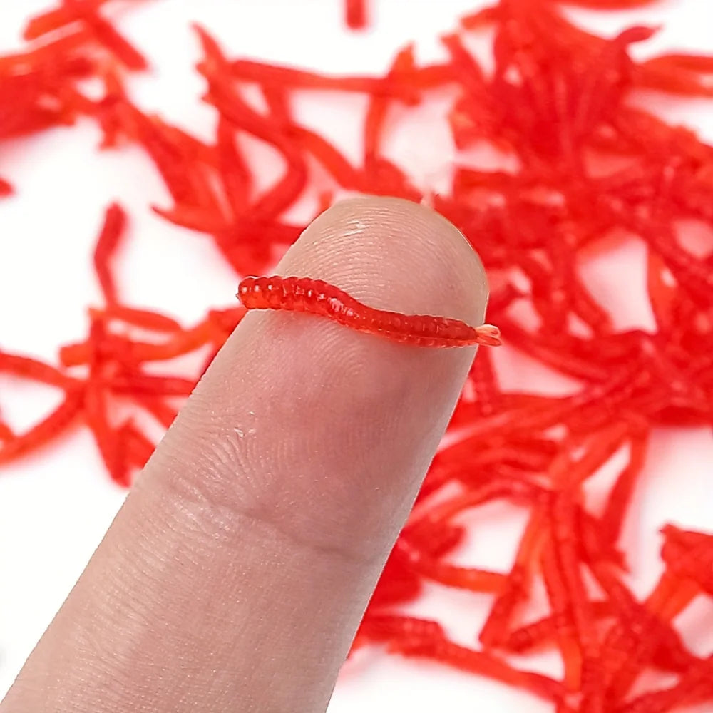 200 Leurres Biomimétiques Vers Rouge Pour Pêche