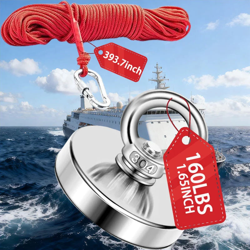 Aimant De Pêche Avec Corde Résistant À La Rouille