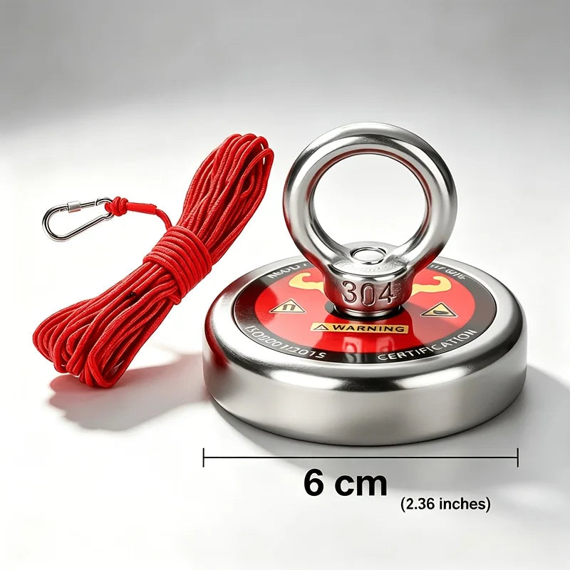 Aimant Magnétique de Pêche avec Corde — Métal 6 cm, photo 9