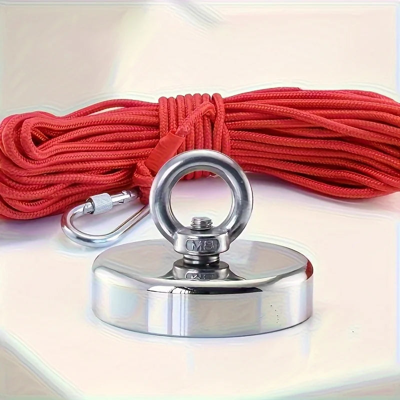 Anneau Magnétique en Acier Inoxydable avec Corde Rouge