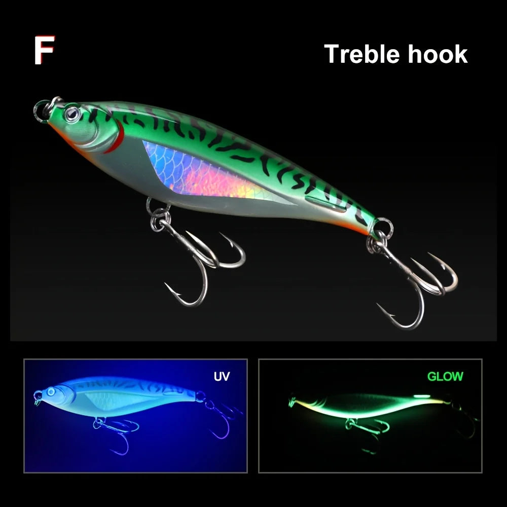 Appât De Pêche Coulissant En Plastique Dur — Vert Rayé 13 cm 45 g, photo 12