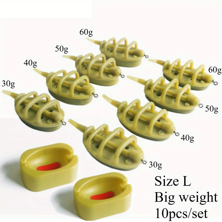 Appât De Pêche Mangeoire Piège En PP — L 10 Pièces 30g à 60g, photo 10
