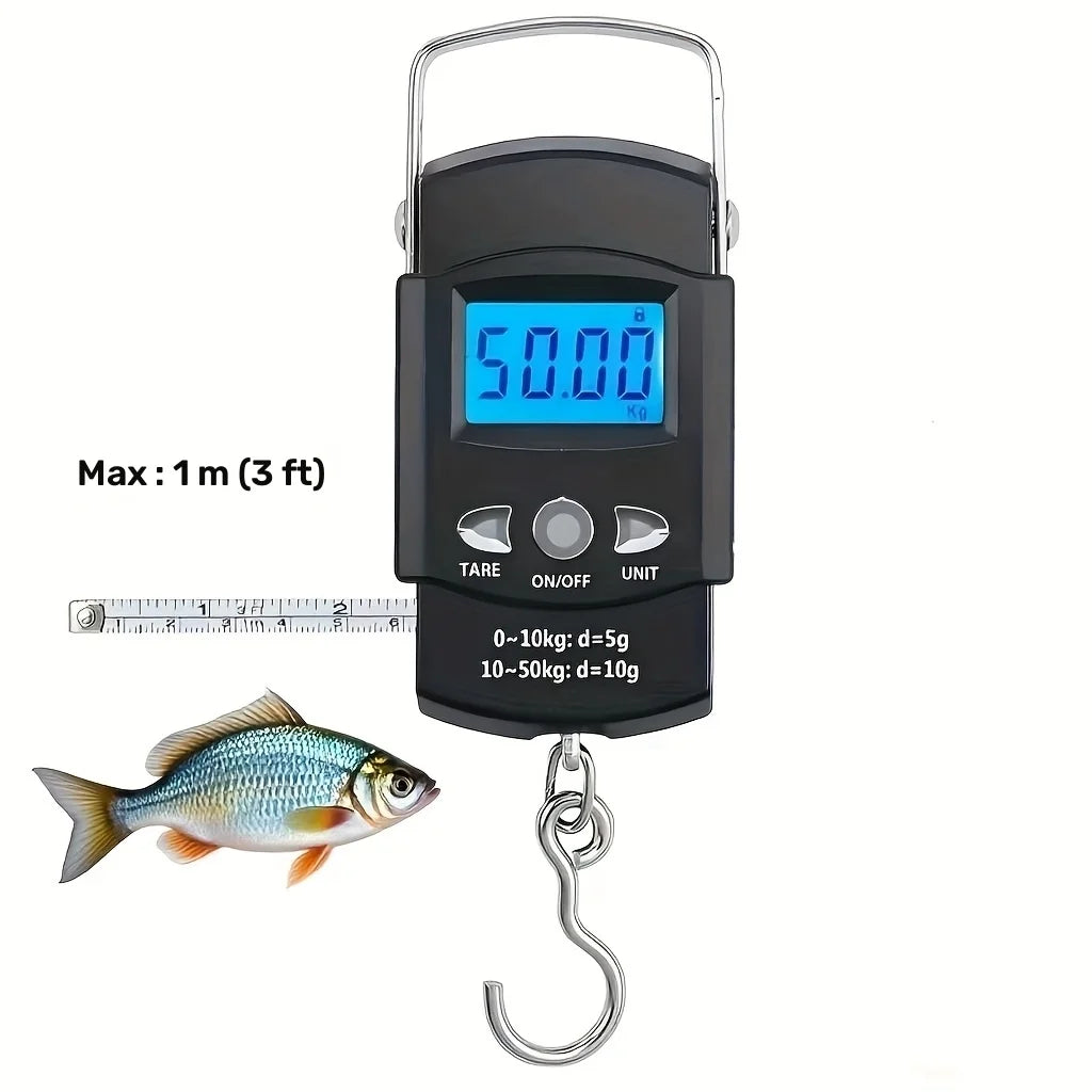 Balance Électronique de Pêche 50 Kg avec Ruban