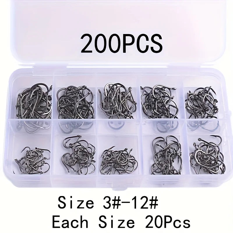 Boîte D’Hameçons De Pêche En Acier Inoxydable — 200 Pièces, photo 10