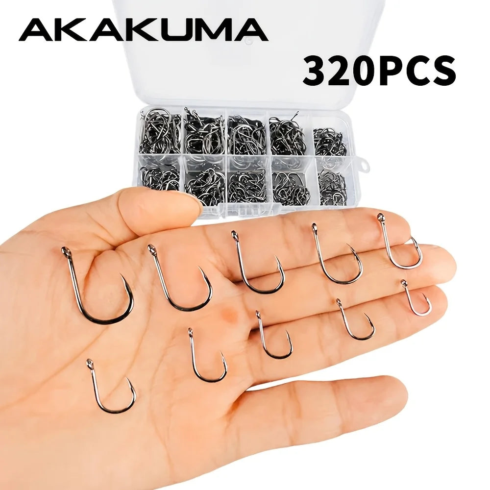 Boîte De 320 Hameçons Iseama En Acier Carbone