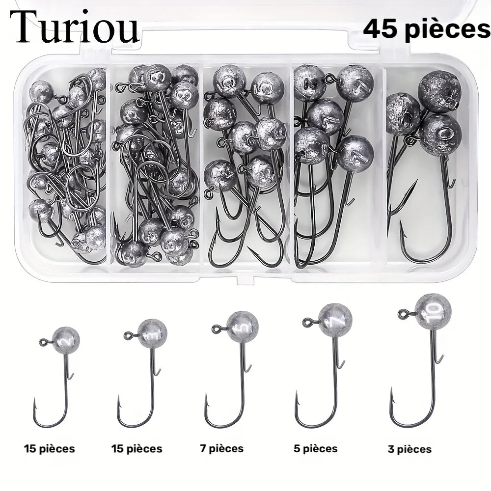 Boîte de 45 Leurres Micro Lead avec Hameçons — photo 2