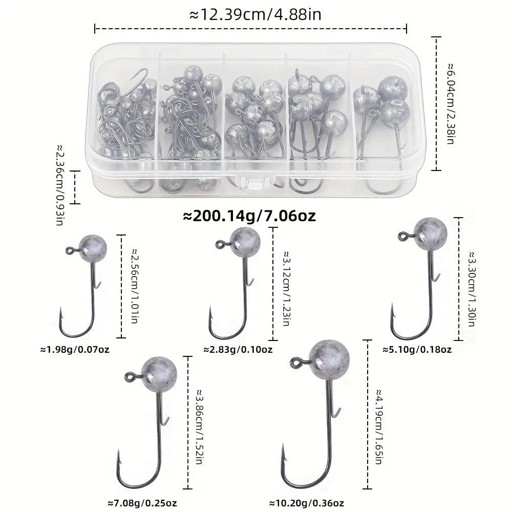 Boîte de 45 Leurres Micro Lead avec Hameçons — photo 4