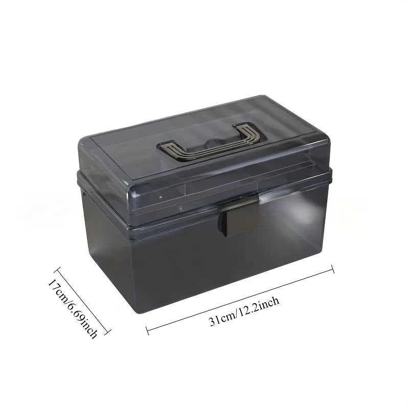 Boîte de Rangement Pliable à 3 Couches en PC Noir — photo 2