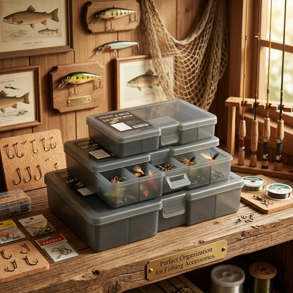 Boîte De Rangement Pour Pêche En PP Noir — photo 2