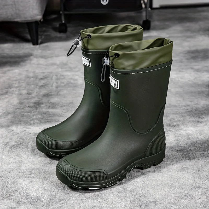 Bottes De Pluie Mi-Mollet Antidérapantes — Vert Olive, photo 12