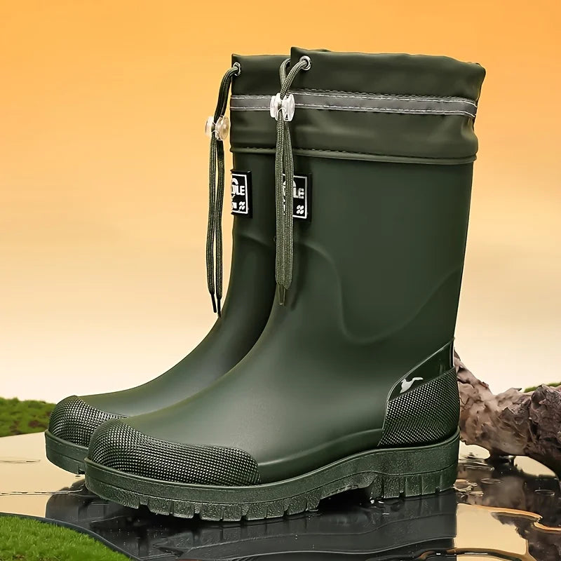 Bottes de Pluie Mi-Mollet en Caoutchouc pour Homme
