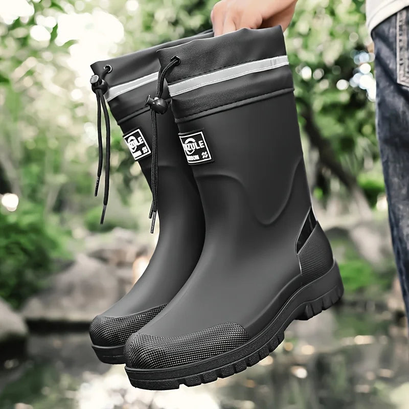 Bottes de Pluie Mi-Mollet en Caoutchouc pour Homme — photo 2