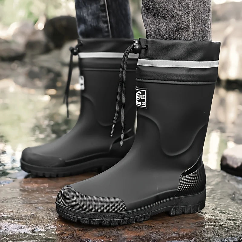 Bottes de Pluie Mi-Mollet en Caoutchouc pour Homme — photo 6