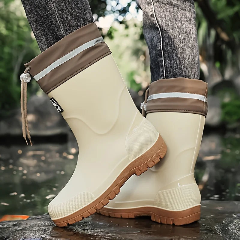 Bottes de Pluie Mi-Mollet en Caoutchouc pour Homme — photo 10