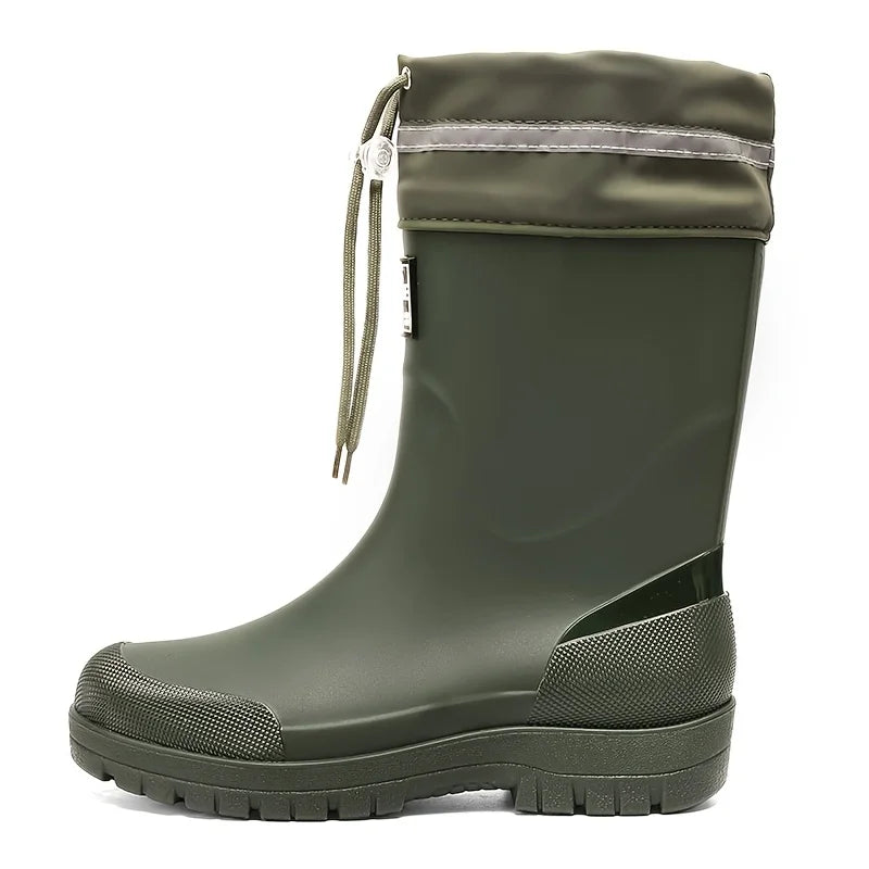 Bottes de Pluie Mi-Mollet en Caoutchouc pour Homme — Vert Fougère, photo 12