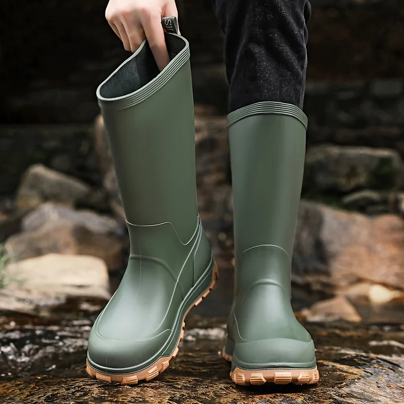 Bottes de Pluie Montantes Antidérapantes pour Homme