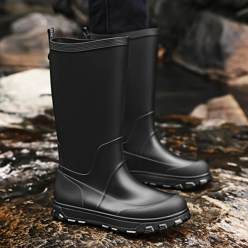 Bottes de Pluie Montantes Antidérapantes pour Homme — Noir, photo 11