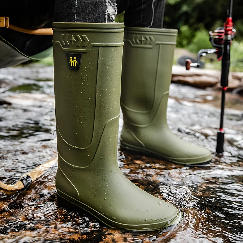 Bottes De Pluie Montantes Antidérapantes — Vert, photo 10