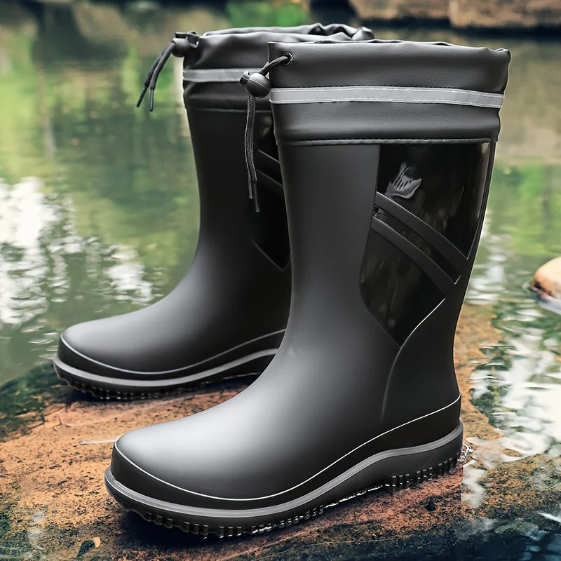 Bottes Imperméables à Lacets Pour Homme — Noir, photo 12