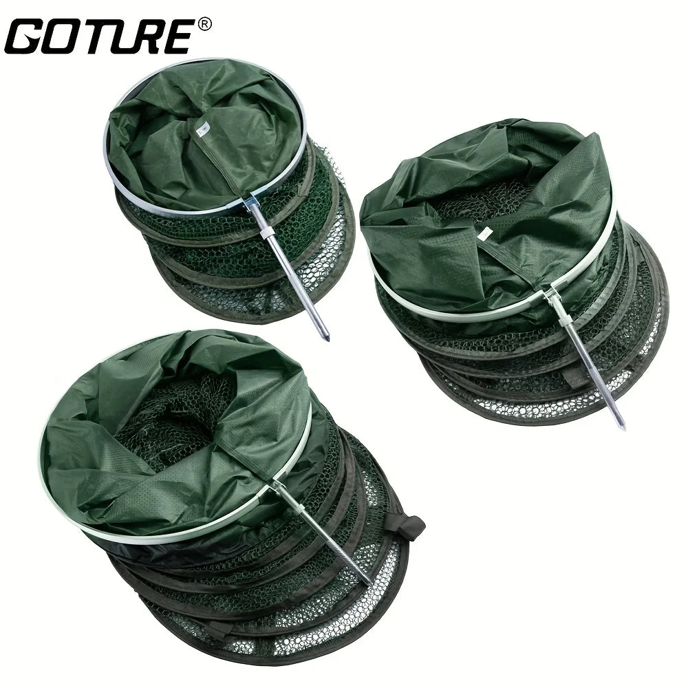 Cage De Pêche Pliable En Nylon Vert