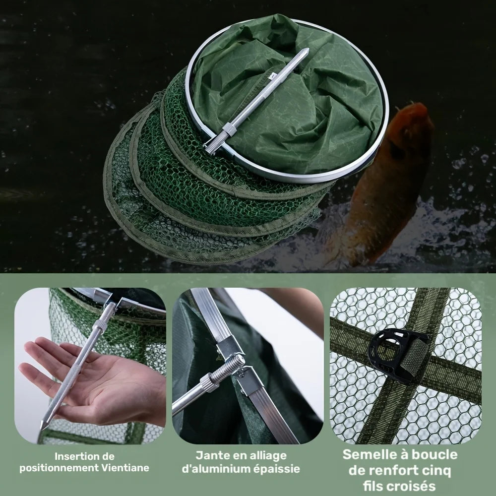 Cage De Pêche Pliable En Nylon Vert — photo 2