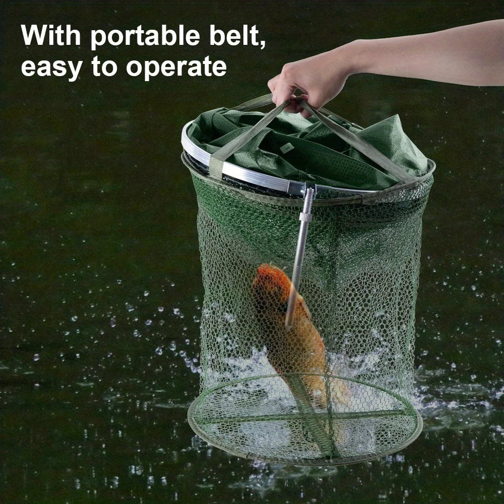 Cage De Pêche Pliable En Nylon Vert — photo 10