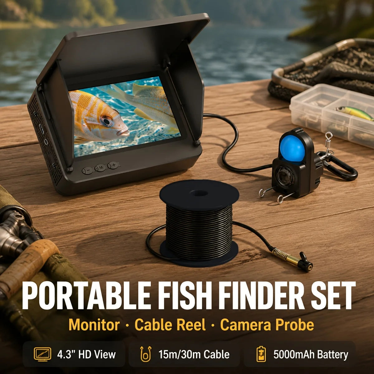 Caméra De Pêche HD Avec Écran 4,3 Pouces — photo 2