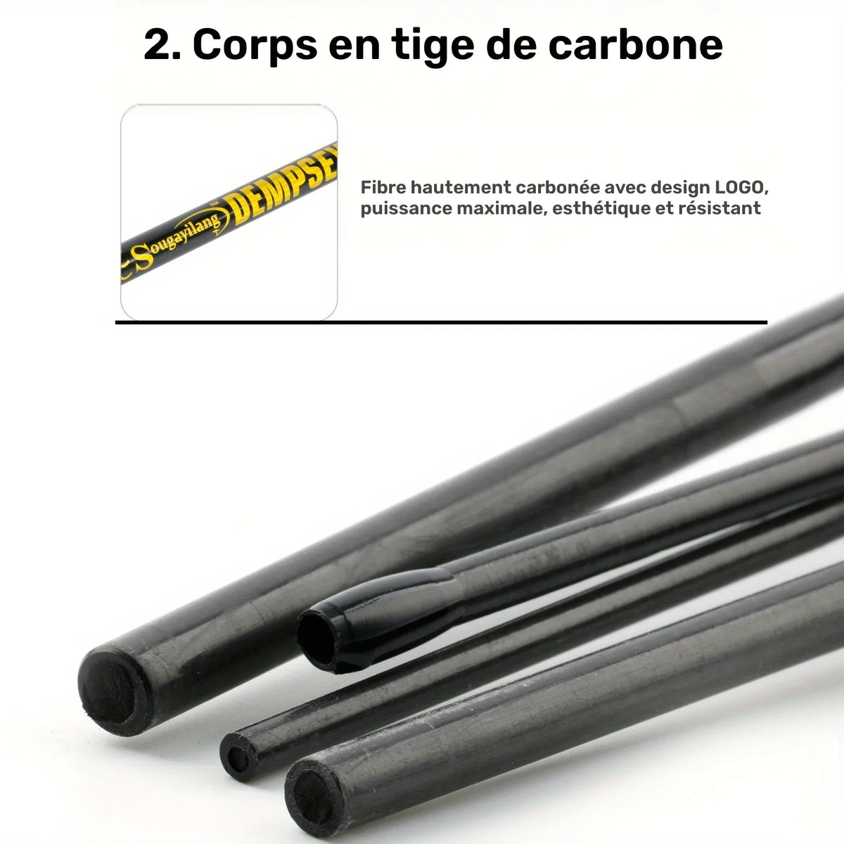 Canne À Mouche Ultra-Légère En Fibre De Carbone — photo 4