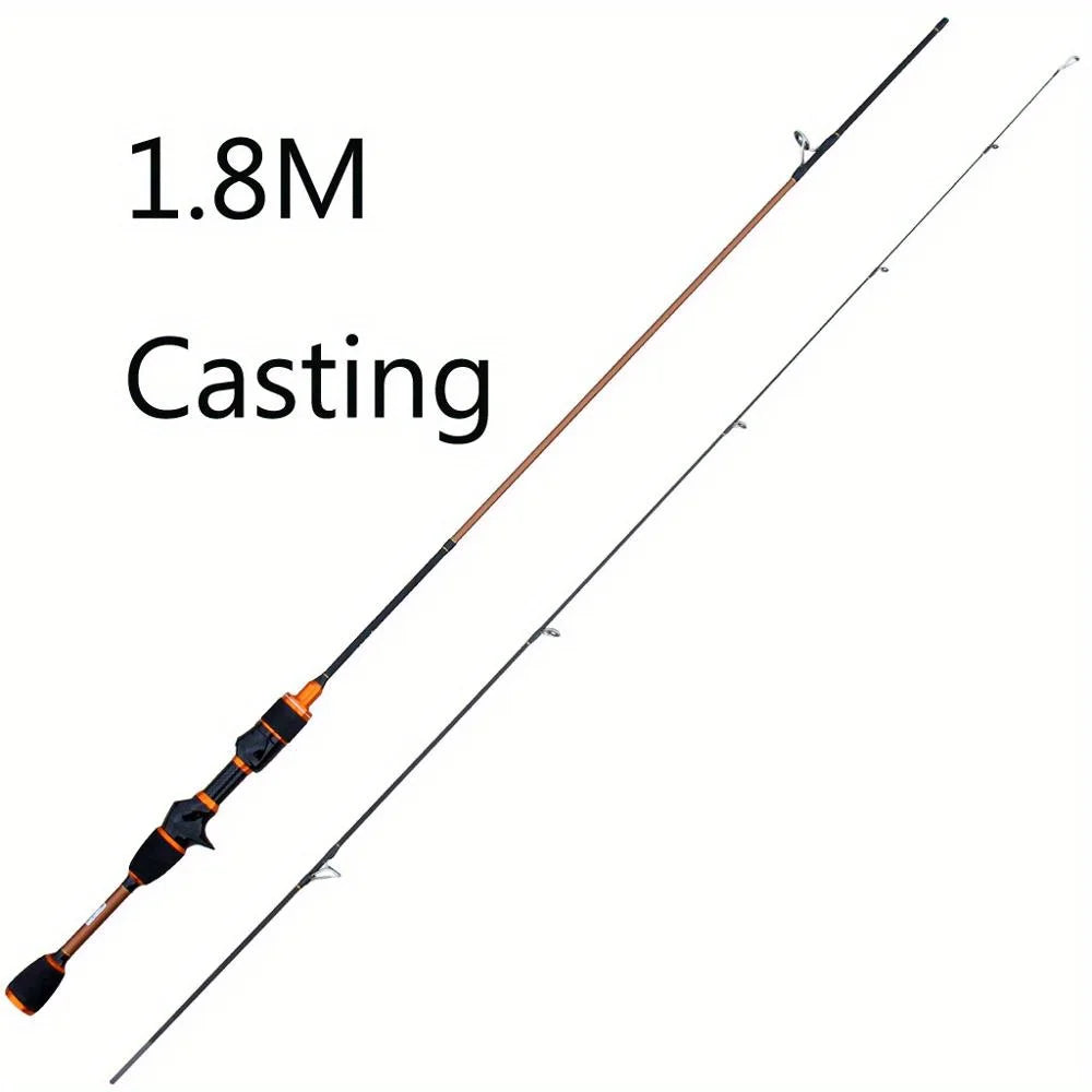 Canne à Mouche Ultralégère En Carbone — Orange 1,8 m Casting, photo 11