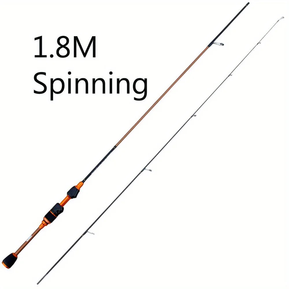 Canne à Mouche Ultralégère En Carbone — Orange 1,8 m Spinning, photo 12