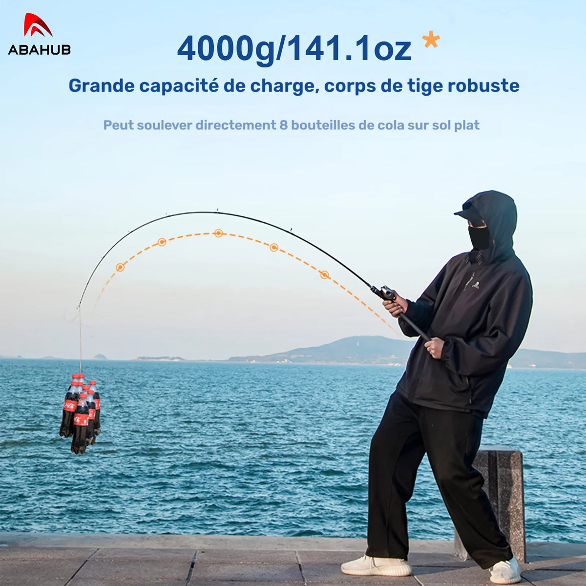 Canne à Pêche en Fibre de Carbone 1,8 M — photo 3