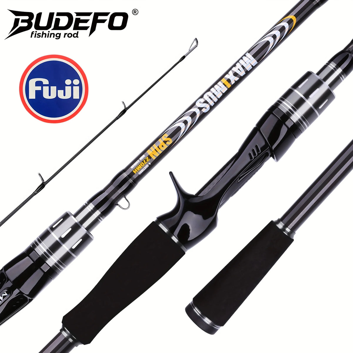 Canne à Pêche en Fibre de Carbone avec Anneaux Fuji