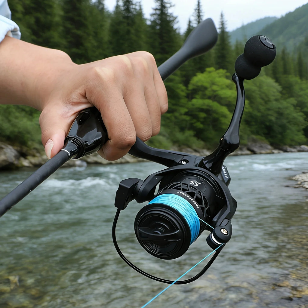 Canne à Pêche en Fibre de Carbone avec Moulinet