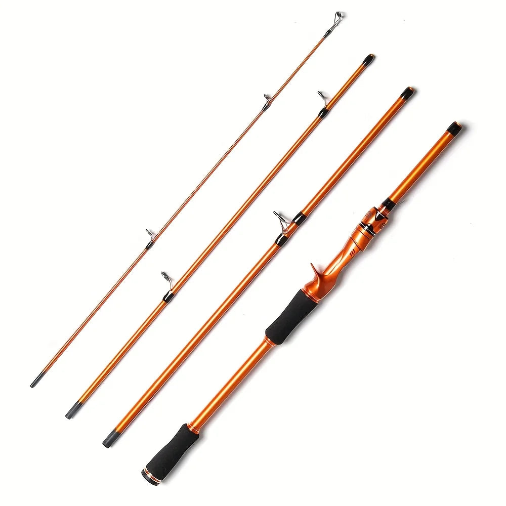 Canne à Pêche Orange en Fibre de Verre — Lancer 1,8 m 4 Sections, photo 9