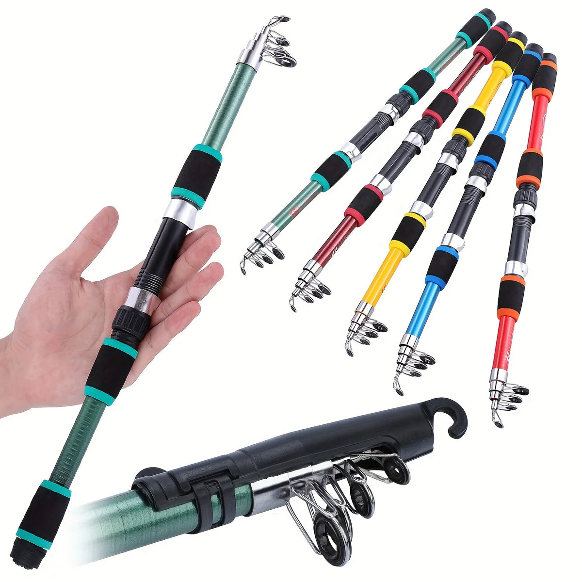 Canne à Pêche Rotative en Fibre de Verre 1,8 m — photo 3