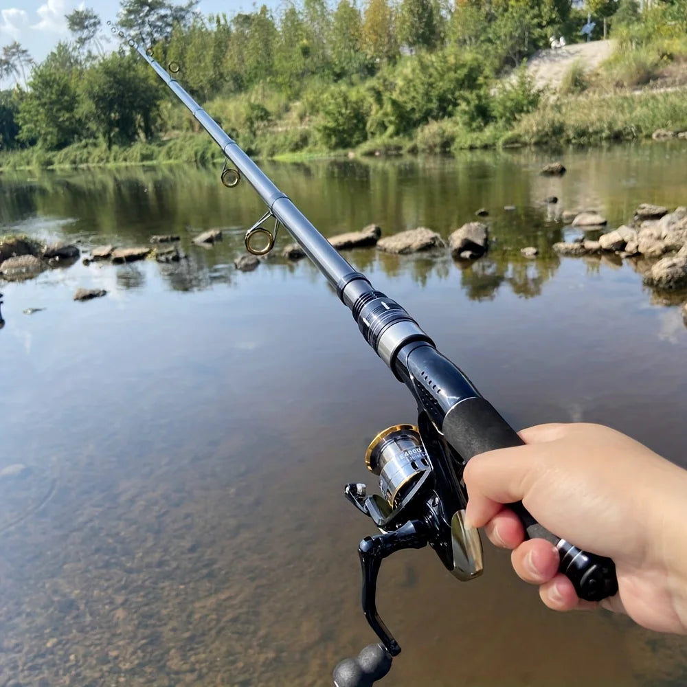 Canne à Pêche Télescopique En Carbone avec Moulinet — photo 8