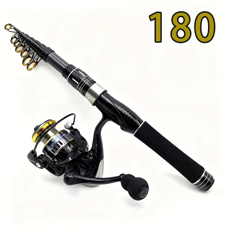 Canne à Pêche Télescopique En Carbone avec Moulinet — Canne 180 cm, photo 10