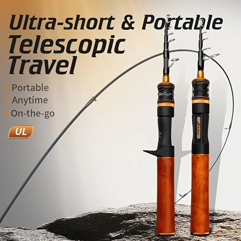 Canne à Pêche Télescopique en Fibre de Carbone Ultra-Légère