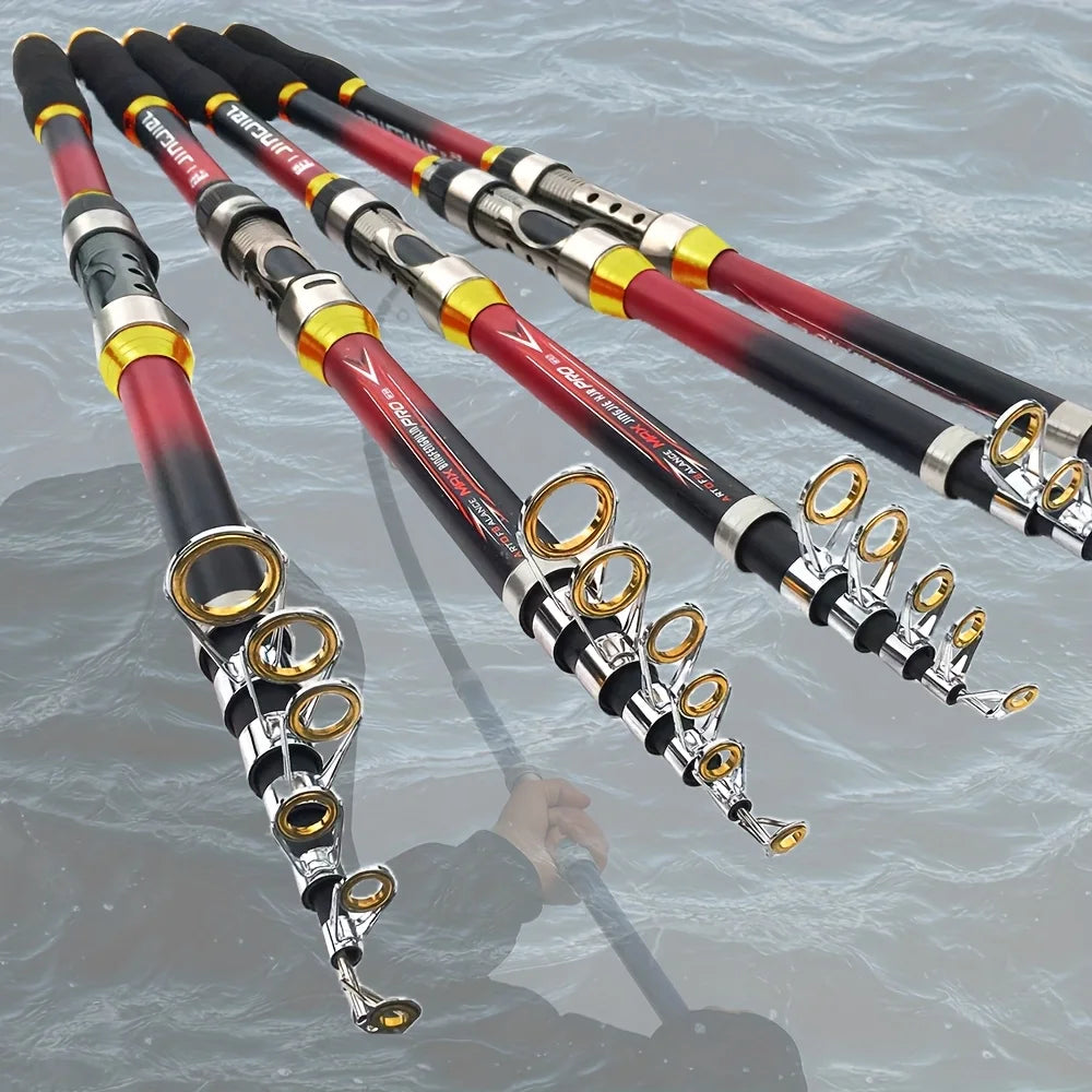 Canne à Pêche Télescopique en Fibre de Carbone