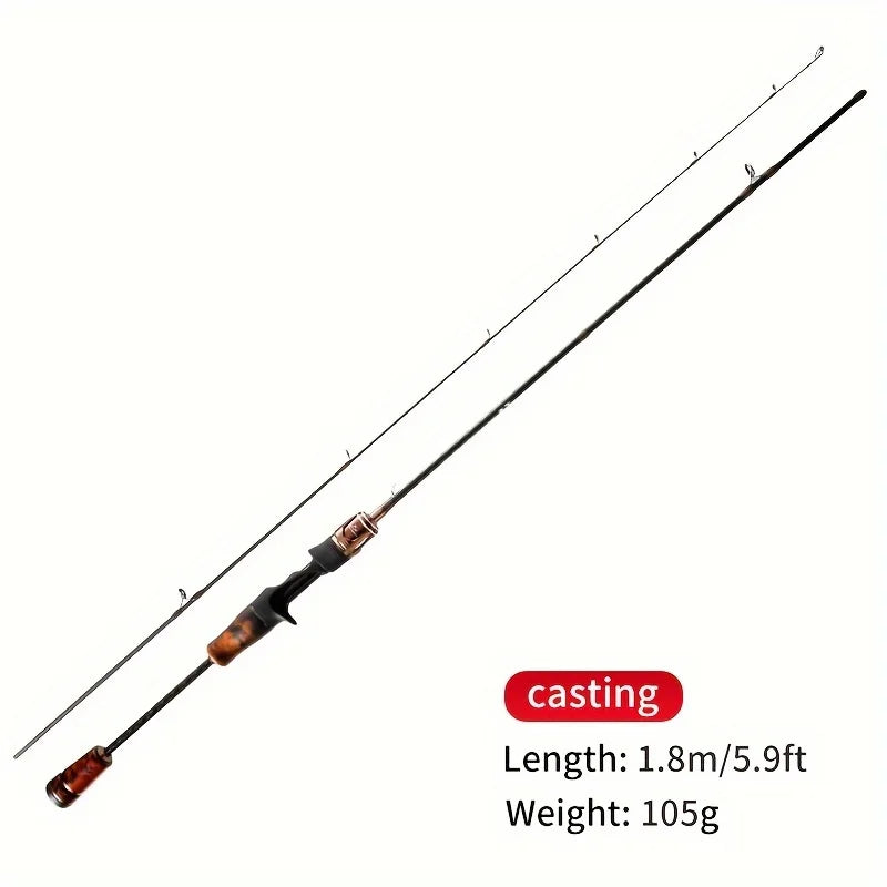 Canne de Pêche en Bois Massif et Fibre de Carbone — Casting 1,80 m, photo 12