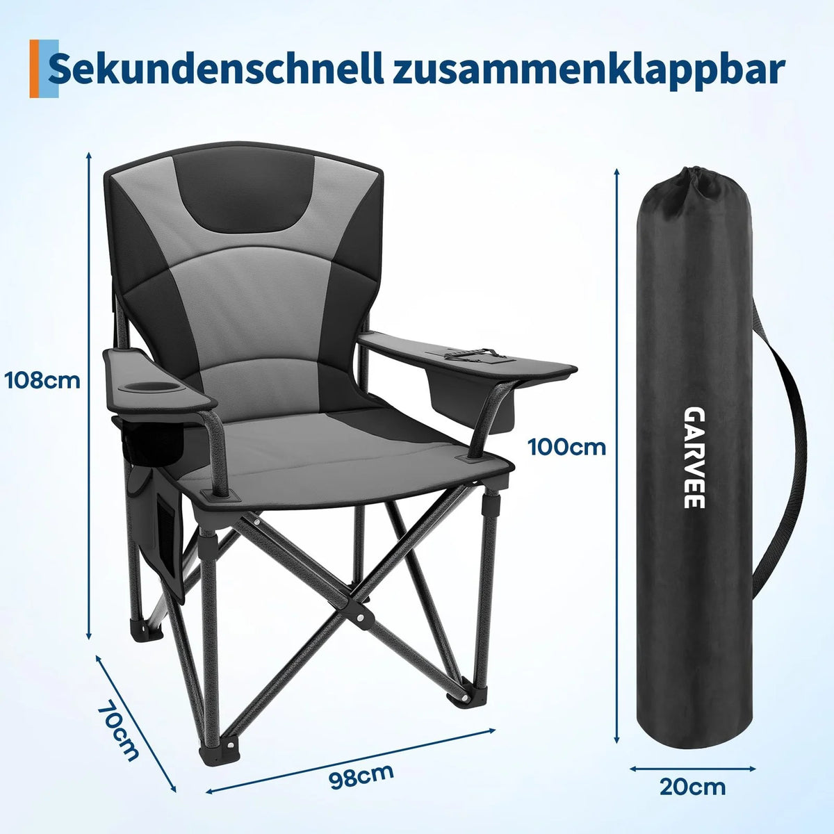Chaise De Camping Pliable Avec Sac Isotherme — illustration 1 Image