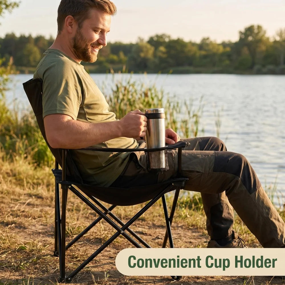 Chaise De Camping Pliante Avec Dossier Haut — photo 3