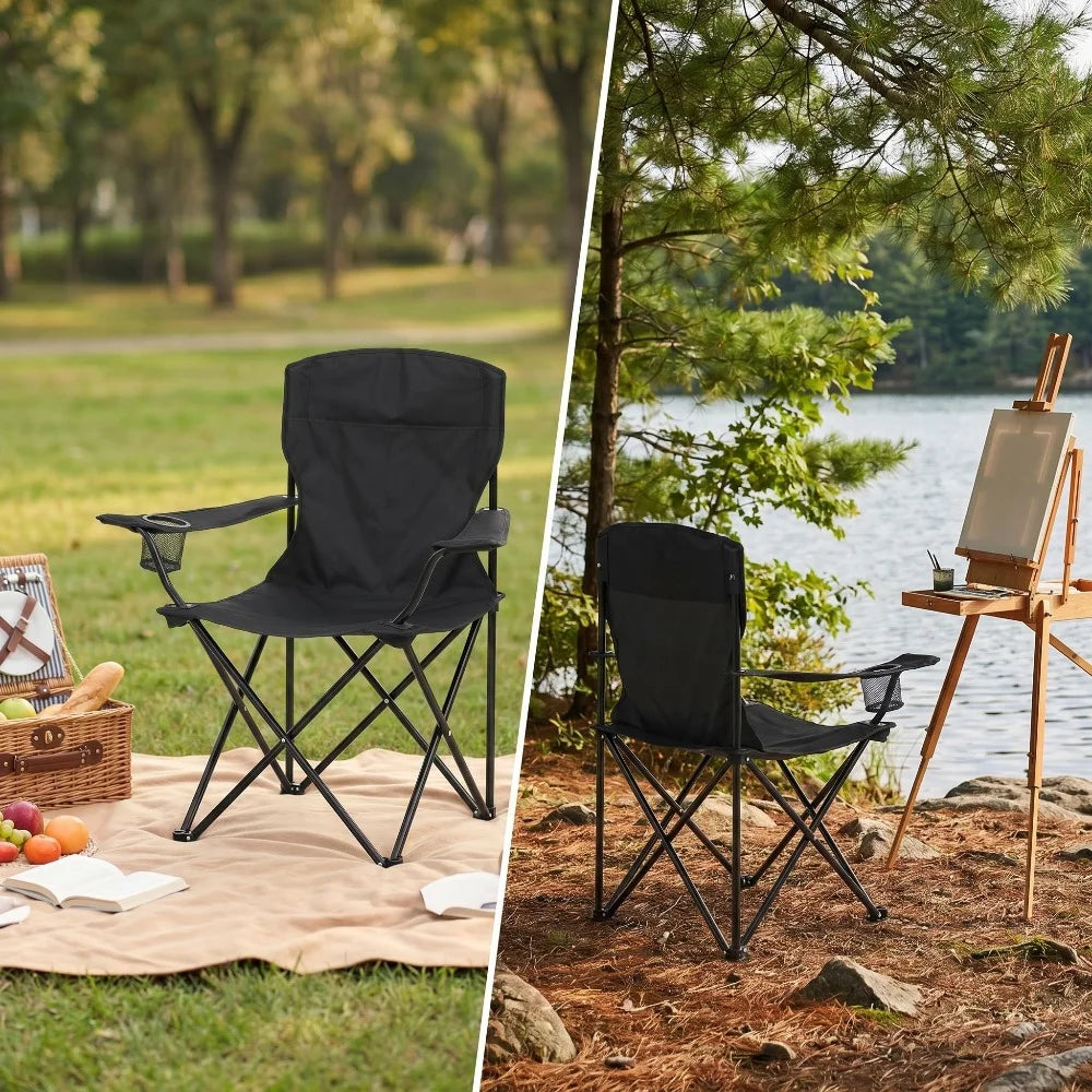 Chaise De Camping Pliante Avec Dossier Haut — photo 4
