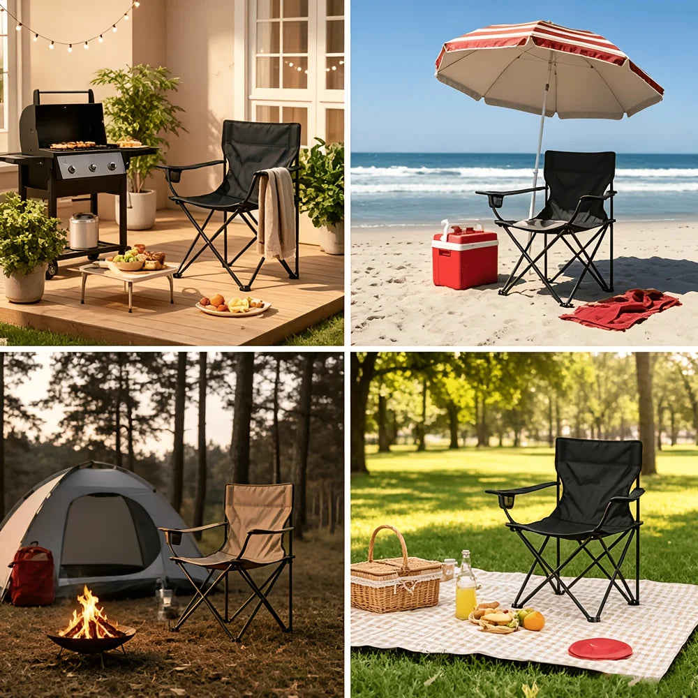 Chaise De Camping Pliante Avec Dossier Haut — photo 5