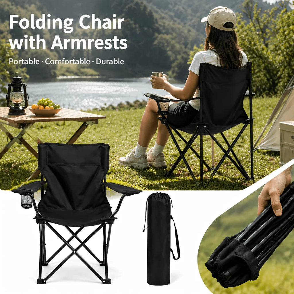 Chaise De Camping Pliante Avec Dossier Haut — photo 6