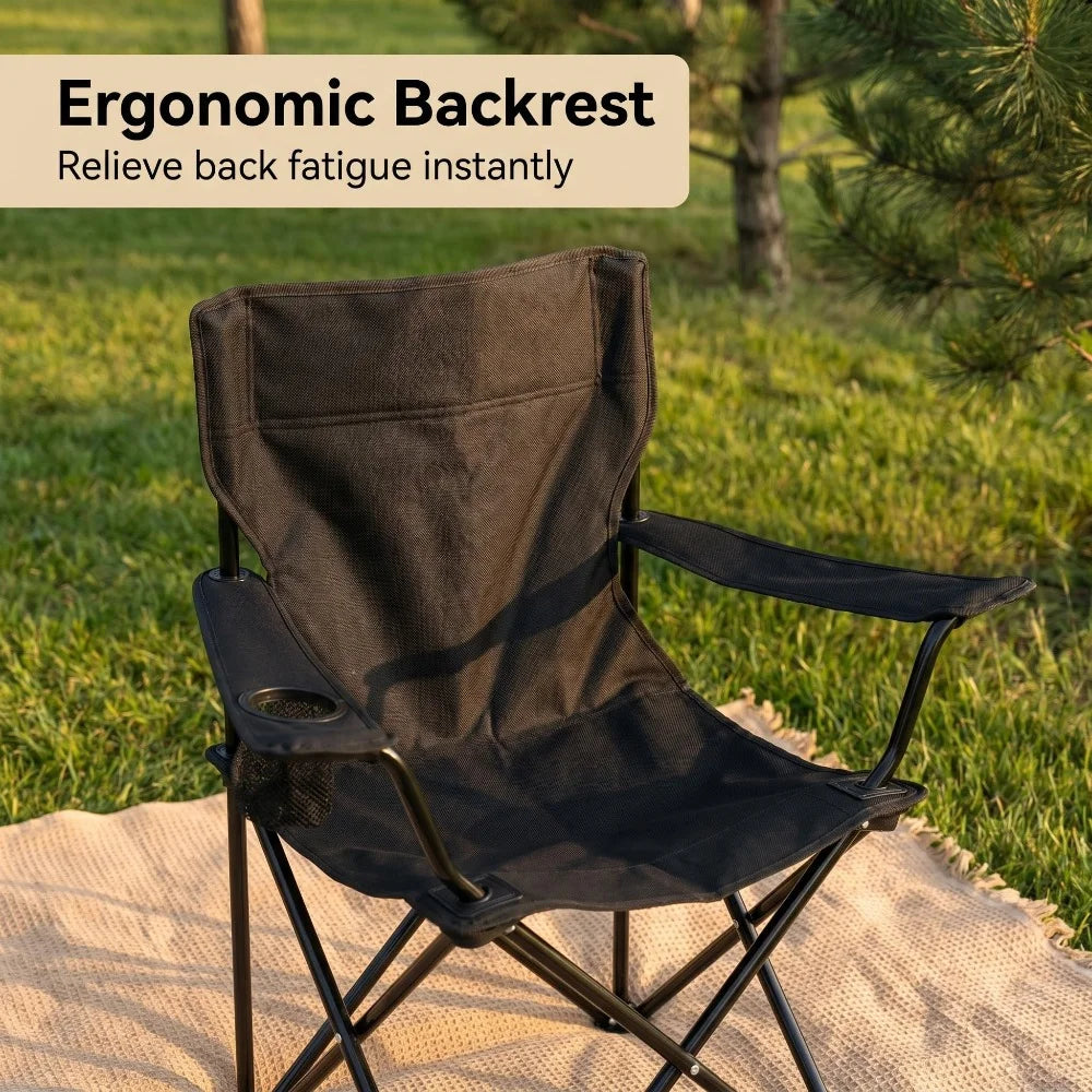 Chaise De Camping Pliante Avec Dossier Haut — photo 8