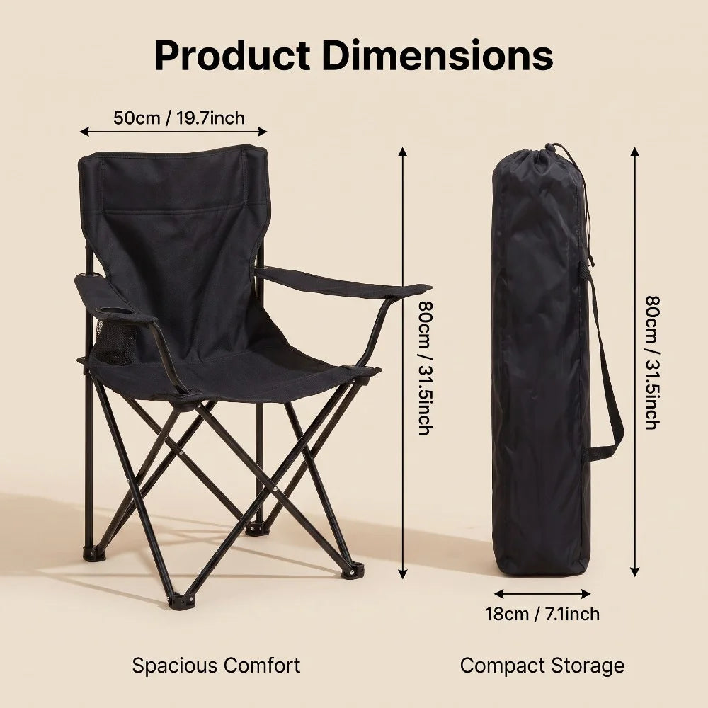 Chaise De Camping Pliante Avec Dossier Haut — photo 9
