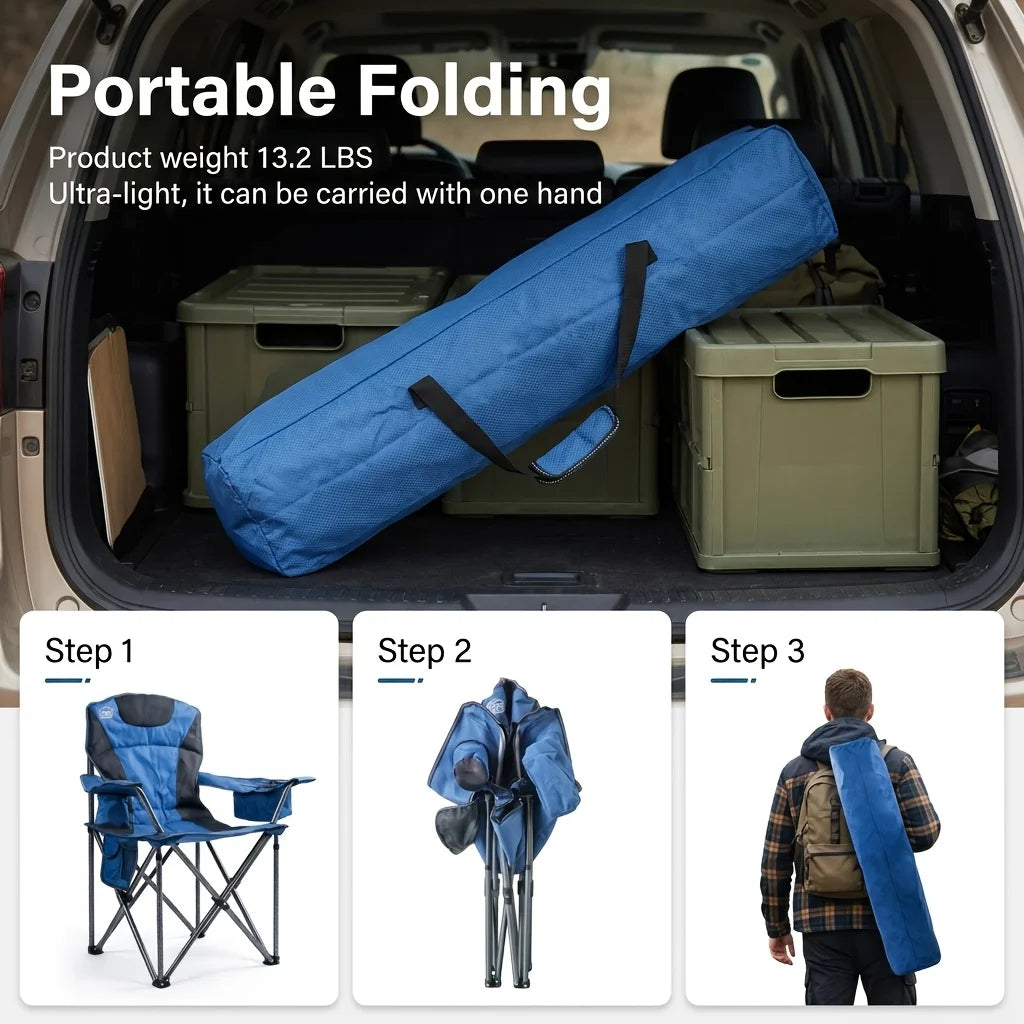 Chaise De Camping Rembourrée Avec Sac Glacière — photo 7